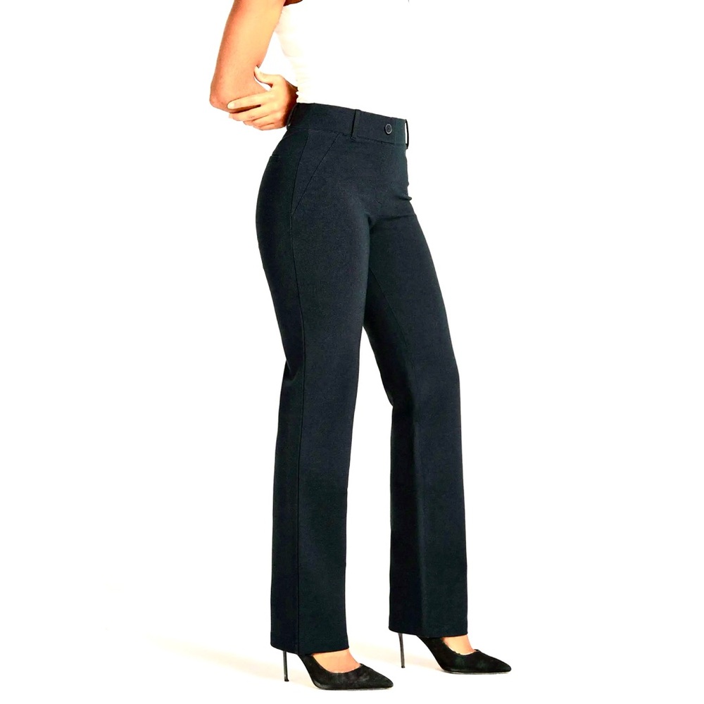 NWOT Betabrand Classic Black Dress Straight Leg Yoga Pant - Picture 2 of 7